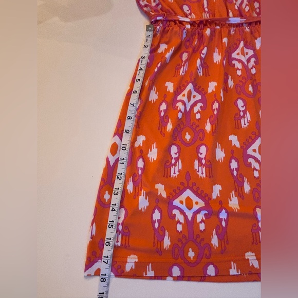 Mud Pie Orange and Pink Scoop neck tank geometric Dress .Women’s Medium - Picture 7 of 16